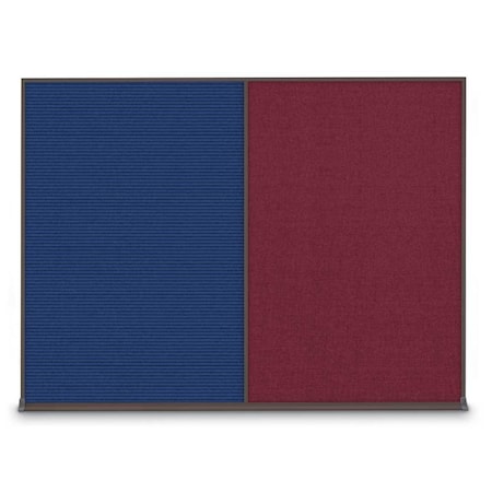 United Visual Products Double Door Radius Plus Corkboard, 60"X UV8004PLUS-BLACK-COBACC